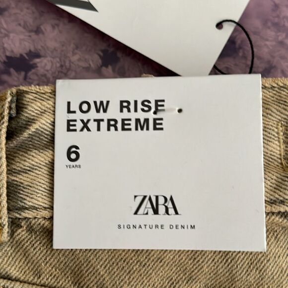 ZARA Kids | Yellow | OVERDYED DENIM PANTS - Picture 7 of 8